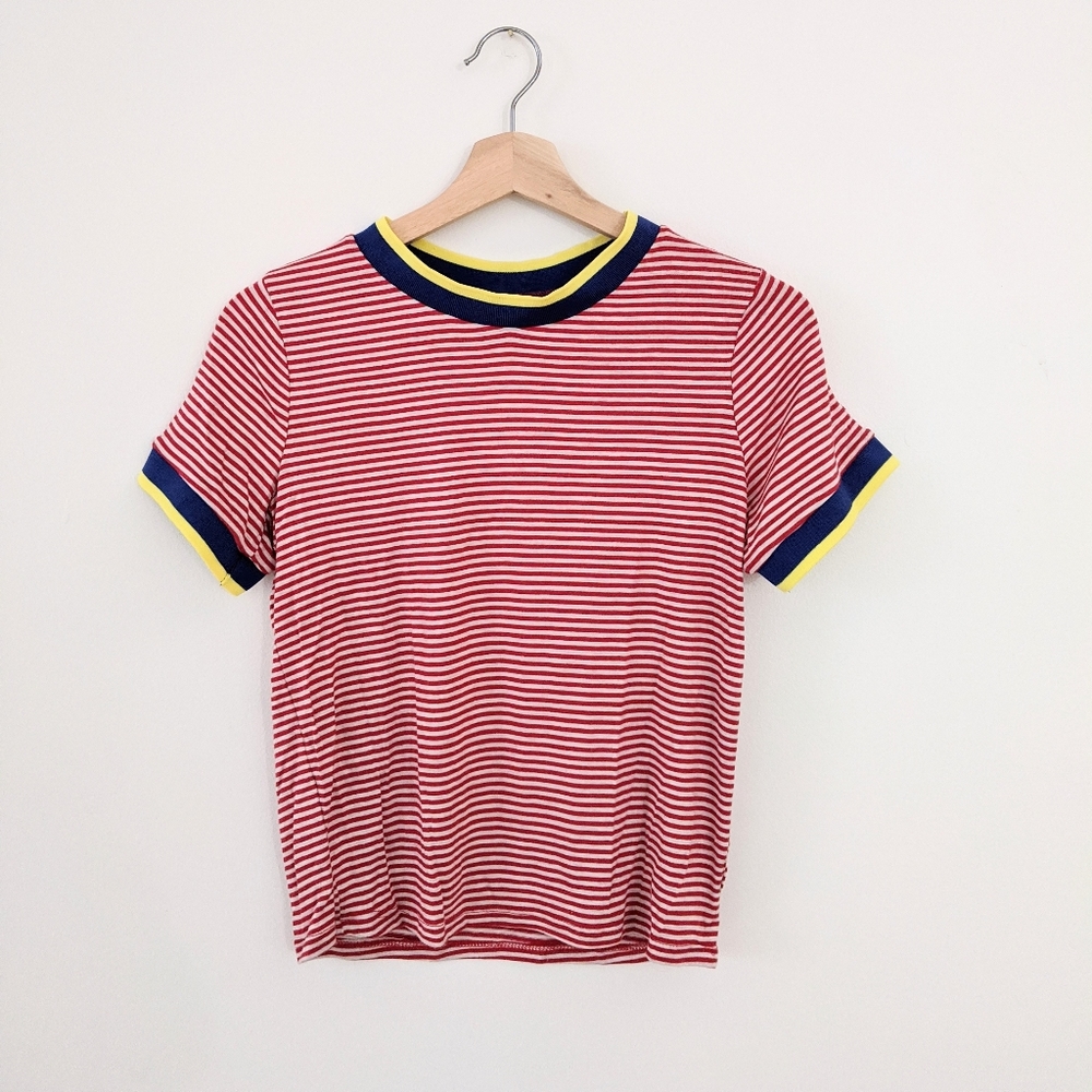 70's Inspired Classic Red & White Striped T